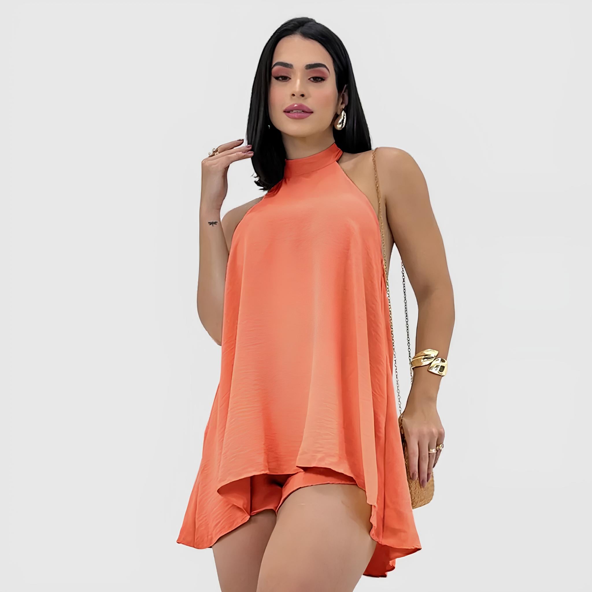 Macaquinho Feminino Soltinho Frente Única Mullet – Elegância, Conforto e Caimento Perfeito
