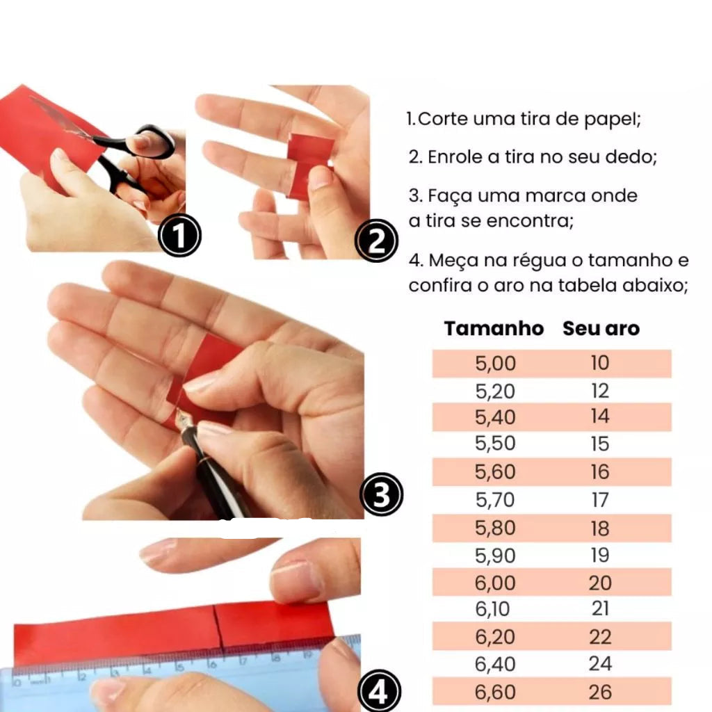 Kit Anel Solitário e Aparador Banhado a Ouro 18K ou Prata 925 – Joia Luxuosa e Sofisticada