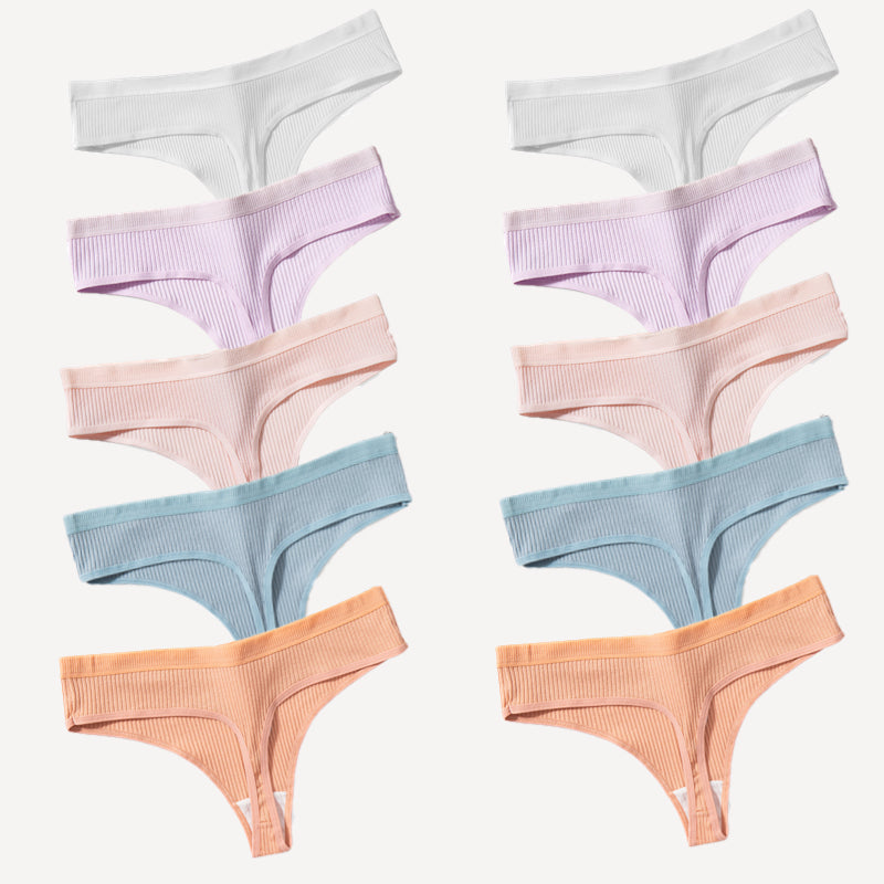 Kit de 10 Calcinhas Sensuais e Confortáveis em Algodão - SoftComfort