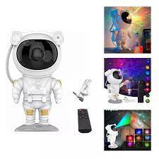 Astronauta Projetor De Galáxia Estrelas Luz Noturna Nebulosa Cor Da Estrutura Branco Cor Da Cúpula Branco Voltagem 110v