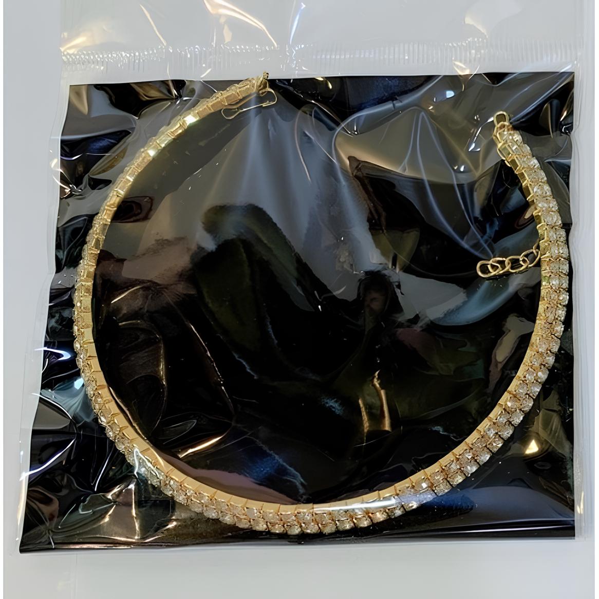 Colar de Strass Luxo em Camadas | Compre 1 leve 2 | Elegância e Sofisticação para Festas