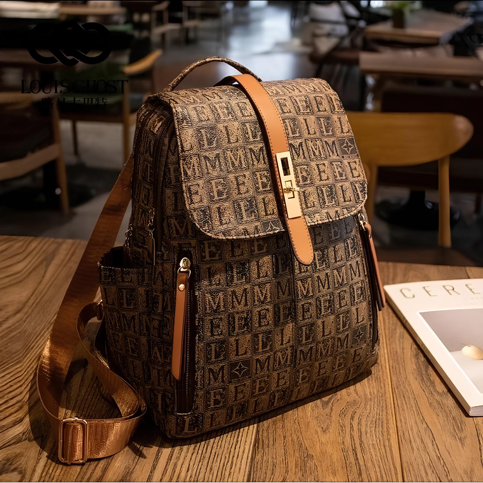 Mochila Feminina de Couro Elegante e Reforçada – Design Sofisticado, Leve e Resistente