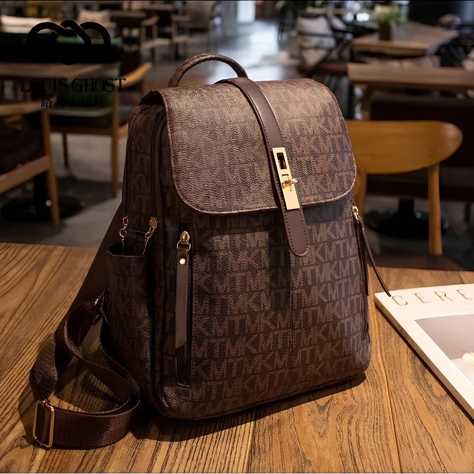 Mochila Feminina de Couro Elegante e Reforçada – Design Sofisticado, Leve e Resistente