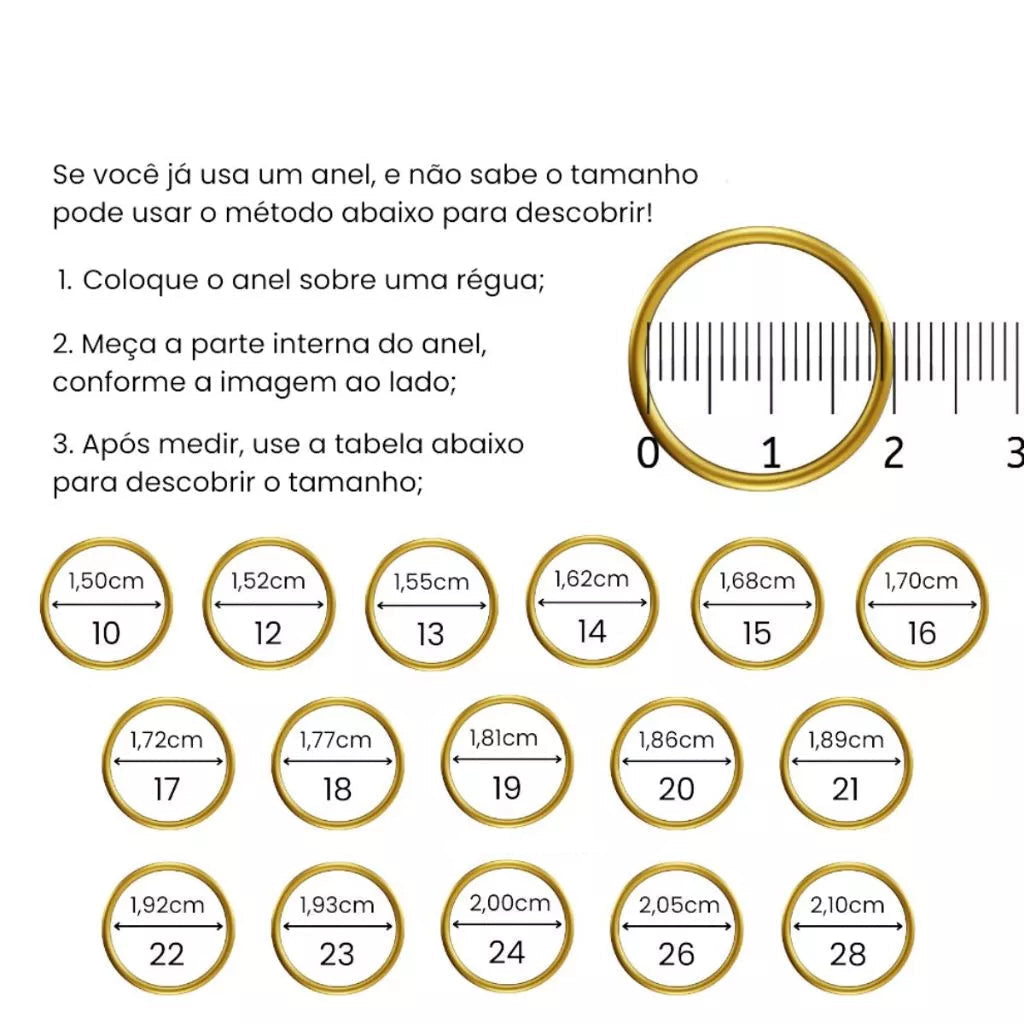 Kit Anel Solitário e Aparador Banhado a Ouro 18K ou Prata 925 – Joia Luxuosa e Sofisticada