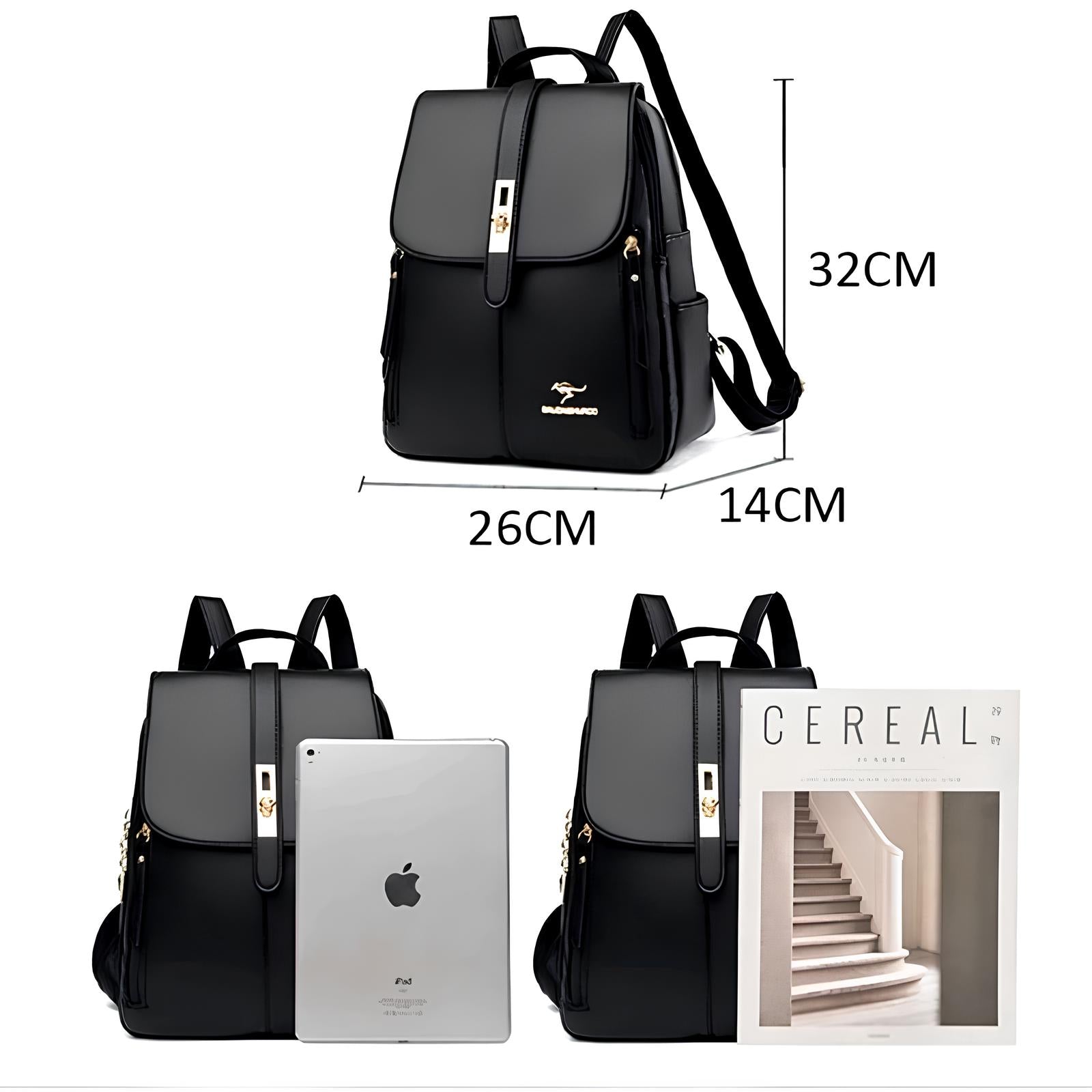 Mochila Feminina de Couro Elegante e Reforçada – Design Sofisticado, Leve e Resistente