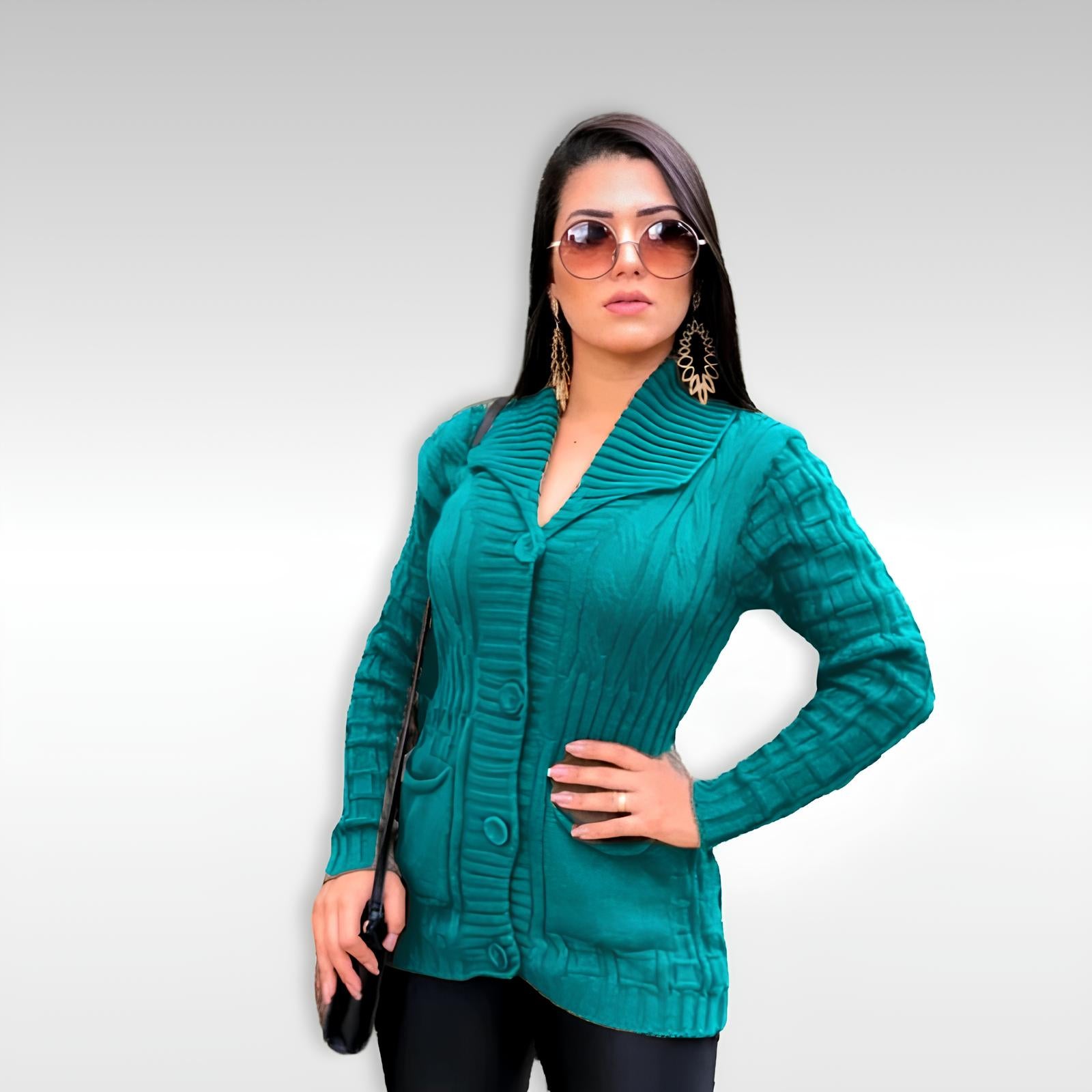 Casaco de Lã Feminino Élise – Longo, Quentinho e Sofisticado para o Inverno | Rivale
