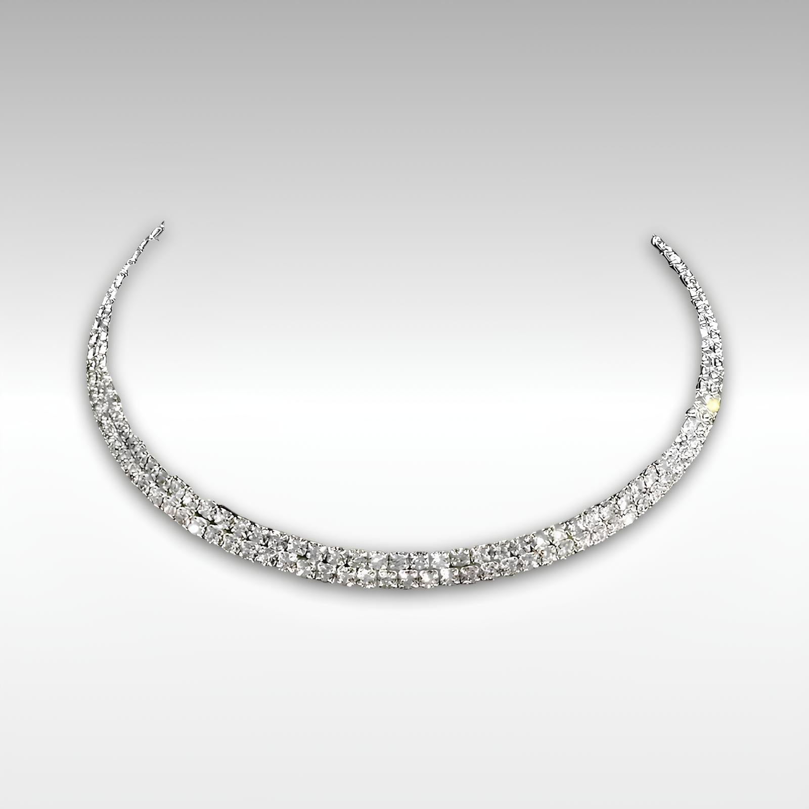 Colar de Strass Luxo em Camadas | Compre 1 leve 2 | Elegância e Sofisticação para Festas